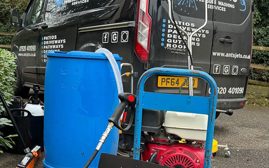 Ant's Jets van and pressure washing equipment